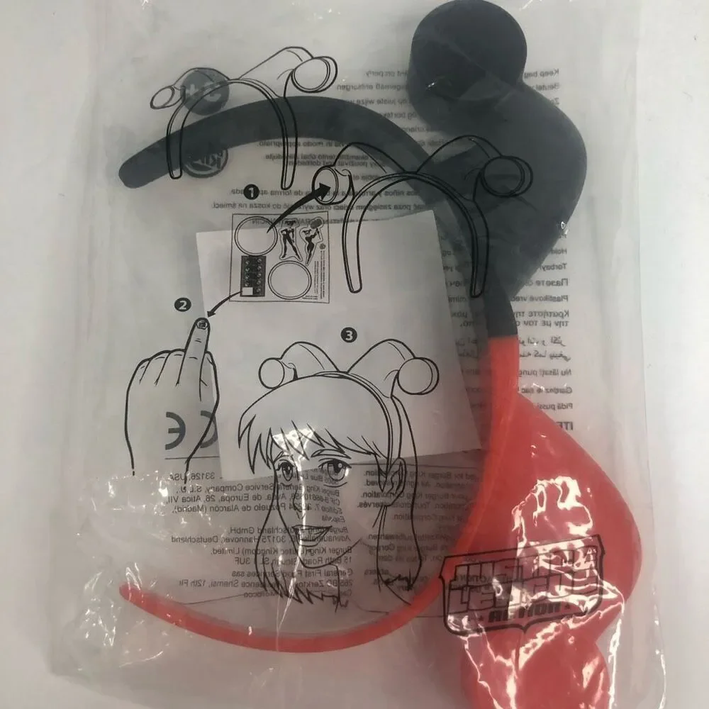 harley quinn head band‎ toy burger king 2017 sealed justice league action